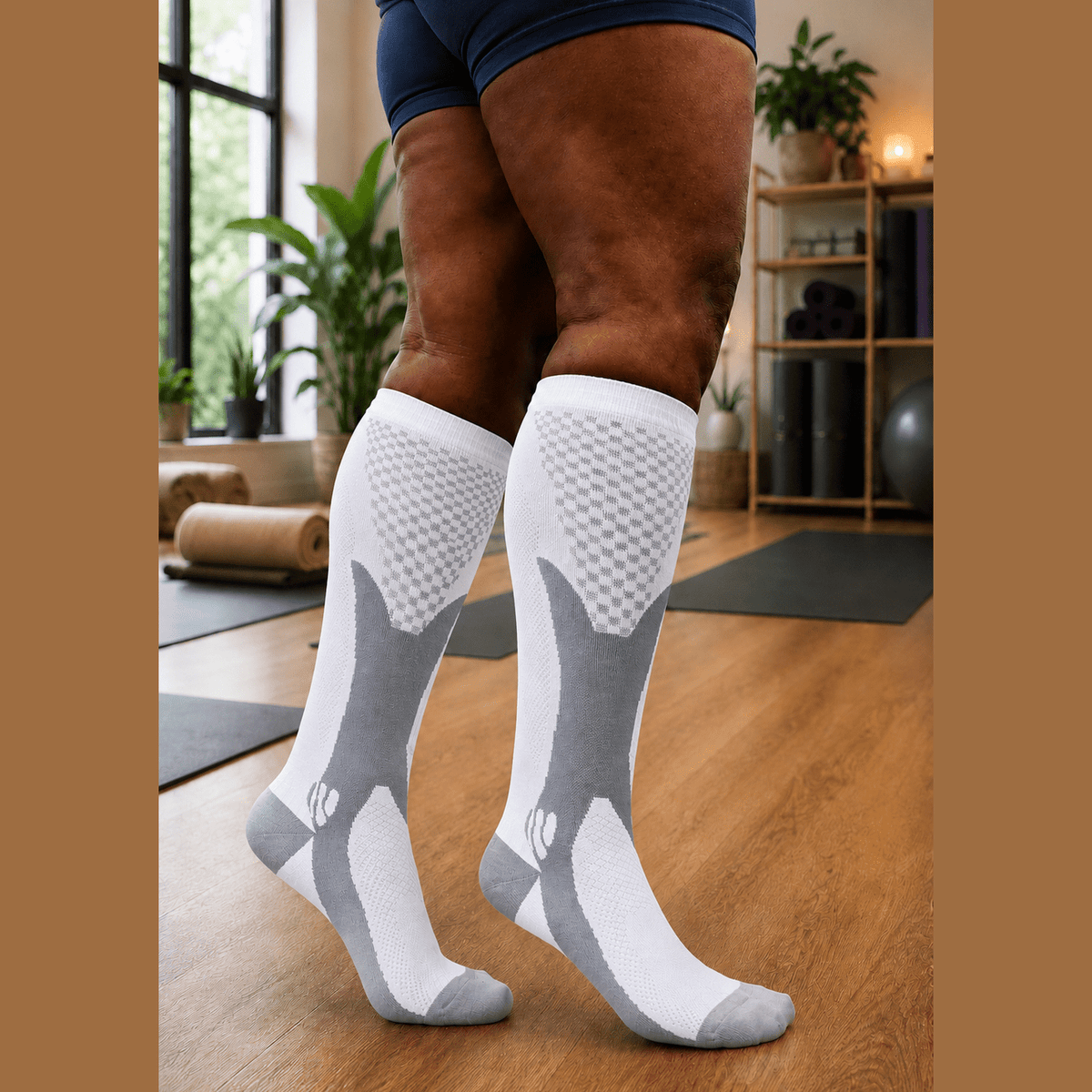 White Active Performance Compression Socks (3XL - 7XL)