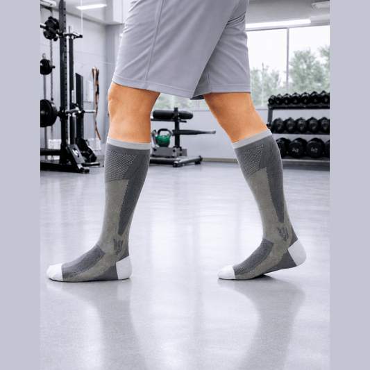 Grey Active Performance Compression Socks (3XL - 7XL)