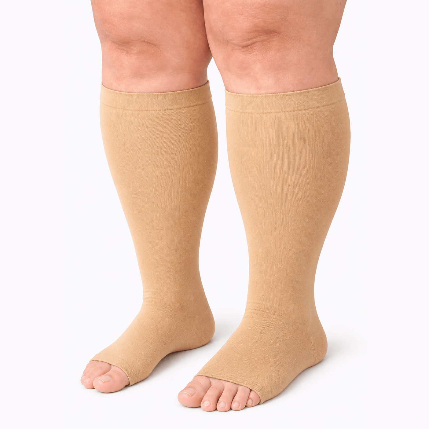 Black Open-Toe Compression Socks