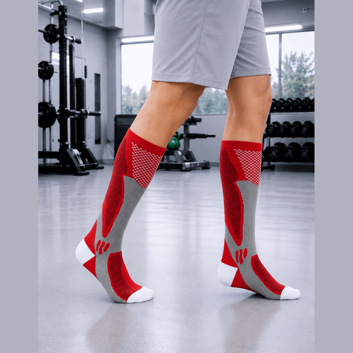 RED  3XL- 7XL Performance Compression Socks
