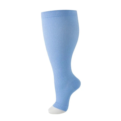 SKY BLUE  Open Toe Compression Socks