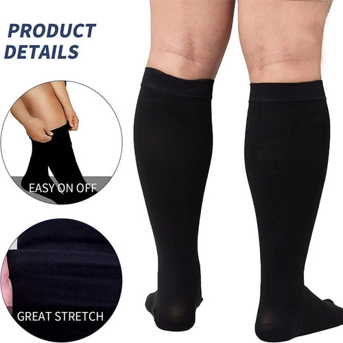 Black Closed-Toe Compression Socks