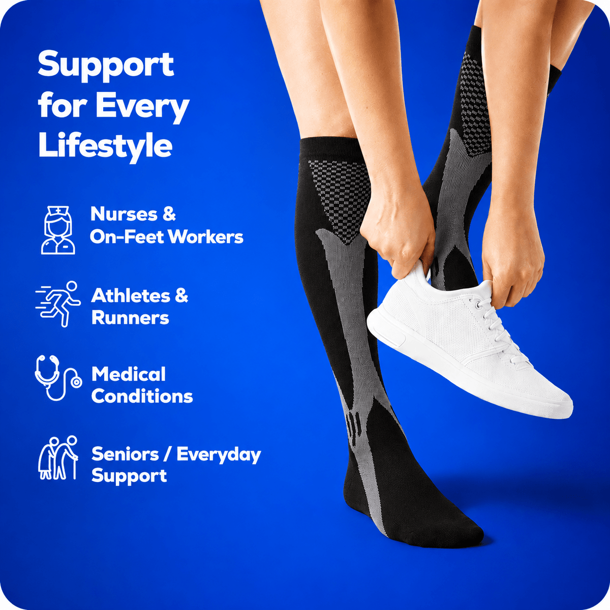 Red Active Performance Compression Socks (3XL - 7XL)