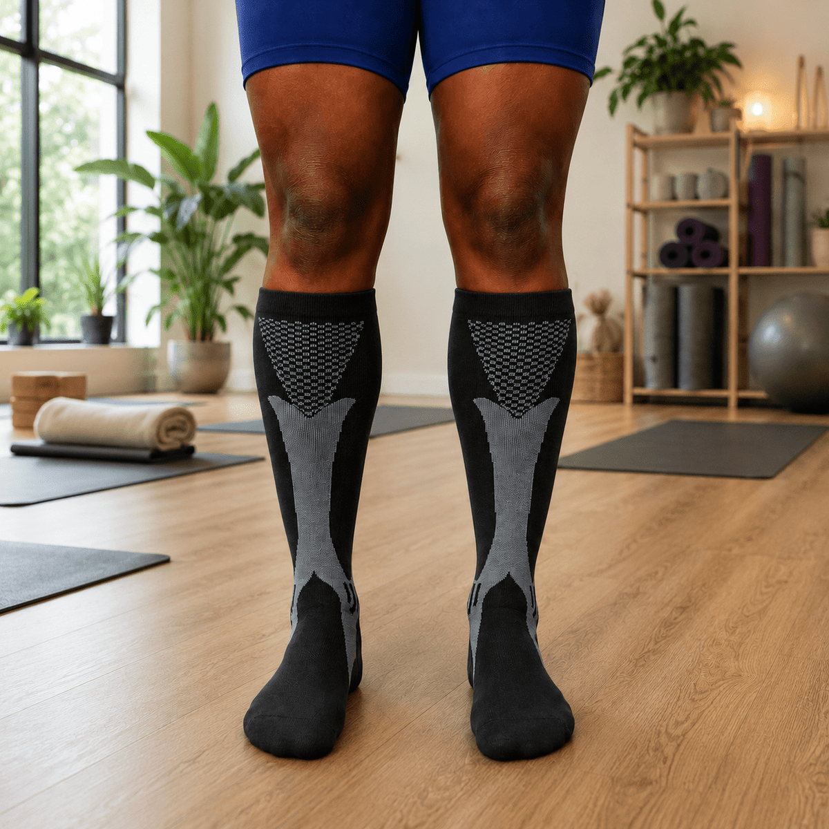 Black Active Performance Compression Socks (3XL - 7XL)