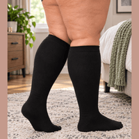 Black Closed-Toe Compression Socks