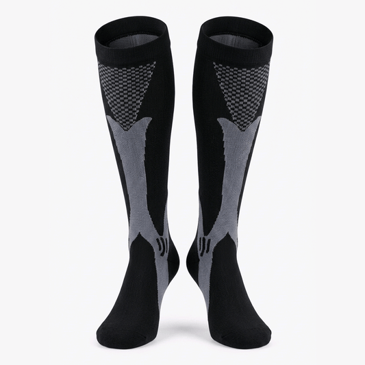 BLACK  3XL- 7XL Performance Compression Socks