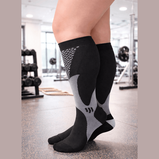 Black Active Performance Compression Socks (3XL - 7XL)