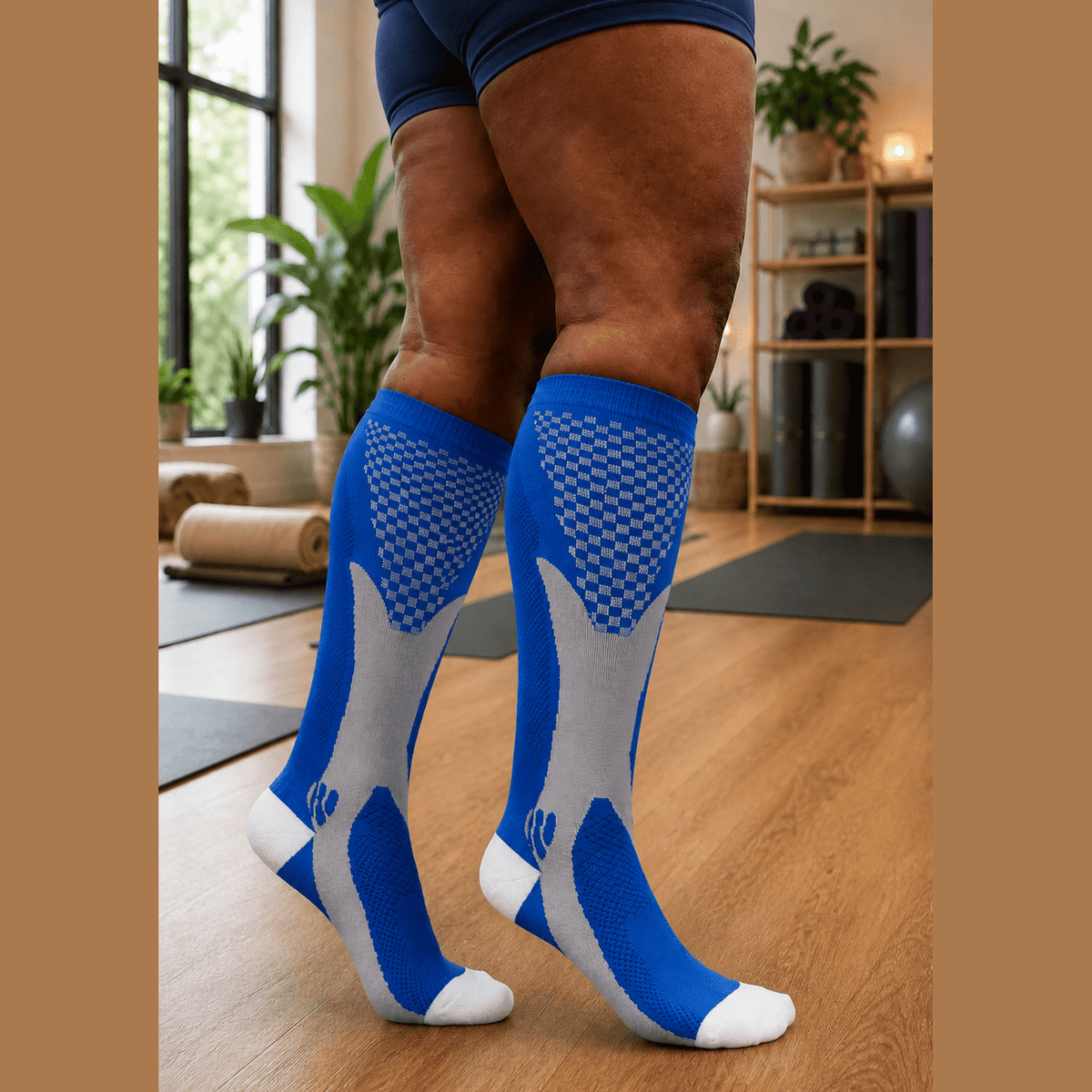 Blue Active Performance Compression Socks (3XL - 7XL)