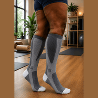 Grey Active Performance Compression Socks (3XL - 7XL)