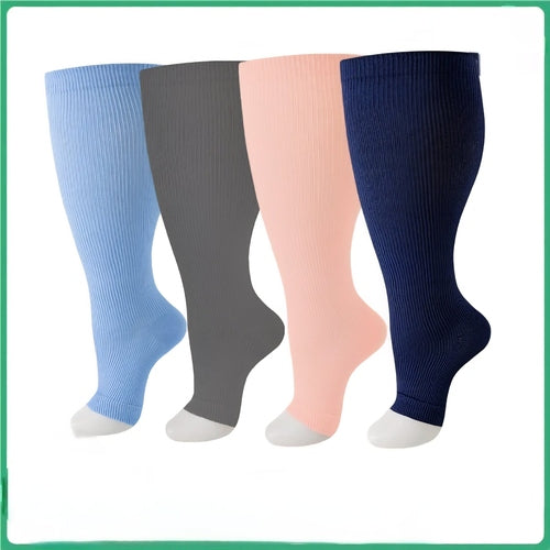 SKY BLUE  Open Toe Compression Socks