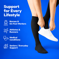 Beige Open-Toe Compression Socks