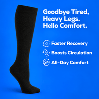 Beige Open-Toe Compression Socks