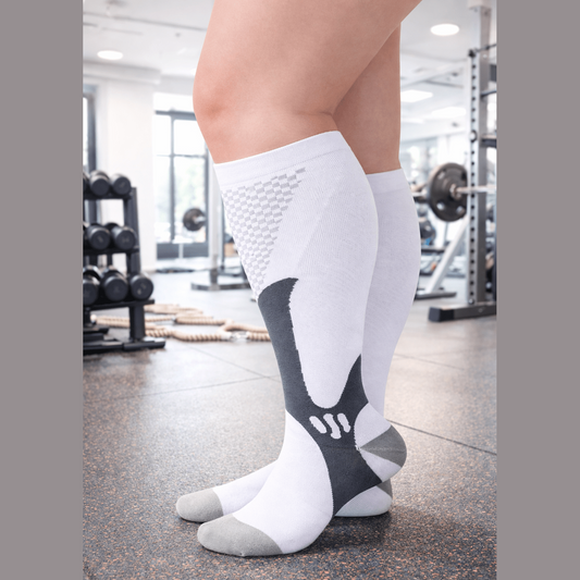 White Active Performance Compression Socks (3XL - 7XL)